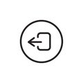 Logout exit icon Outline vector for web ui