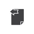 Logout file vector icon