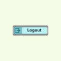 Logout icon. icon related to design elements. suitable for web site, app, user interfaces,element, printable etc. flat icon style Royalty Free Stock Photo