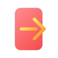 Logout pixel perfect flat gradient color ui icon