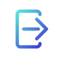Logout pixel perfect gradient linear ui icon