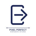 Logout pixel perfect linear ui icon