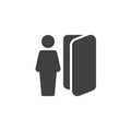 Logout user vector icon
