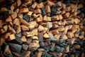 Logs for the fire of the fireplace prepared for the winter Royalty Free Stock Photo