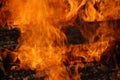 Logs in fire Royalty Free Stock Photo