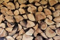 Logs or piles of firewood Royalty Free Stock Photo