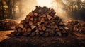 logs wood stack Royalty Free Stock Photo
