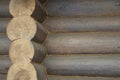Logs of a wooden house. House of timber, logs close-up. Background. Royalty Free Stock Photo