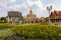 Loha Prasat Matal Palace,public outdoor flower garden in Wat Ratchanaddaram Worawihan temple is one of the best known landmarks in