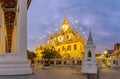 Loha Prasat , The metallic castle covered with gold leaf at of Wat Ratchanadda Temple in Bangkok, Thailand. Royalty Free Stock Photo