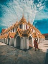 Loha Prasat temple in Bangkok old town in Thailand