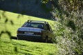 Mercedes Benz Golf Car on Golf Course Royalty Free Stock Photo