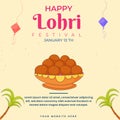 Happy Indian Punjabi festival of lohri celebration. Royalty Free Stock Photo