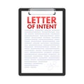 LOI, Letter Of Intent. Vector stock illustration.