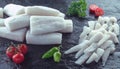 Loins and slices of frozen codfish