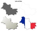 Loir-et-Cher, Centre outline map set