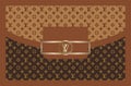 Loius Vuitton bicolor pattern bag editorial Royalty Free Stock Photo