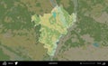 Lojeu District highlighted, Belarus. Topographic Humanitarian Royalty Free Stock Photo