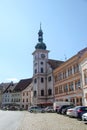 Loket, Czech Republic - August 10, 2023: Town hall of Loket, a town in the Sokolov District in the Karlovy Vary Region of the