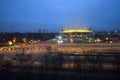 Lokomotiv Stadium and the neighborhood at night