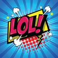 LoL! Comic Speech Bubble. Vector Eps 10. Royalty Free Stock Photo