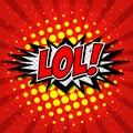 LoL! Comic Speech Bubble, Cartoon Royalty Free Stock Photo