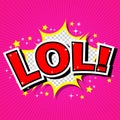 LoL! Comic Speech Bubble, Cartoon Royalty Free Stock Photo