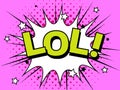 LOL Comic Vector cartoon illustration explosions. Comics Symbol