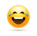 Lol emoji icon smile face. Emoticon joke happy cartoon funny lol emoji illustration