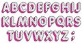 LOL girly doll abc. Polka dots alphabet letters set. Pop art Font. Vector Royalty Free Stock Photo