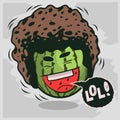 Lol Lots Of Laughs With Laughing Watermelon With Afro Hairstyle Funny Fruits.