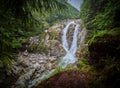 Lolaia Waterfall in National Park Retezat, Romania Royalty Free Stock Photo