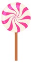 Lolipop color icon. Striped candy. Sweet caramel