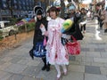 Lolita Fashion Girls Walking Down the Street