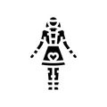 lolita fashion glyph icon vector illustration