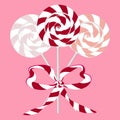 a lollipop with a bow - a bouquet of sweets, a gift, sweets. Design element