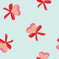 Lollipop with bow sweet teen pattern, back to school student design pastel blue pink colors