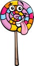 Lollipop candy cartoon illustration