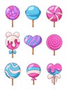 Lollipop candy stick. Sweet confectionery. Royalty Free Stock Photo