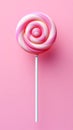 Lollipop candy sweet sugar snack kids background. AI Generated