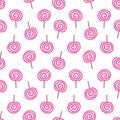 Lollipop candy sweets dessert tasty striped seamless pattern Royalty Free Stock Photo