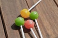 lollipop candy top view Royalty Free Stock Photo