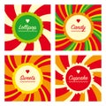 Lollipop cards. Royalty Free Stock Photo