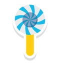 Lollipop Colored Vector Icon that can be easily modified or edit Royalty Free Stock Photo