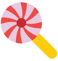 Lollipop Colored Vector Icon that can be easily modified or edit Royalty Free Stock Photo