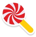 Lollipop Colored Vector Icon that can be easily modified or edit Royalty Free Stock Photo