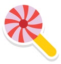 Lollipop Colored Vector Icon that can be easily modified or edit Royalty Free Stock Photo