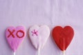 Lollipop cookie hearts Royalty Free Stock Photo