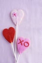 Lollipop cookie hearts Royalty Free Stock Photo