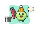 Character Illustration of lollipop as a plumber
